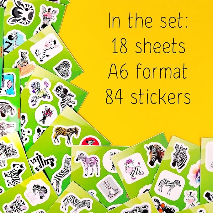 BulbaCraft Zebra Stickers for Water Bottle and Laptop - Image 2