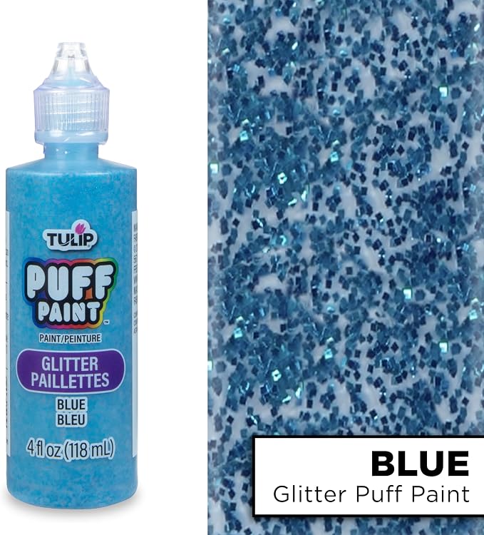 TULIP Puff Paint Glitter Blue 4 Fl Oz - Image 2