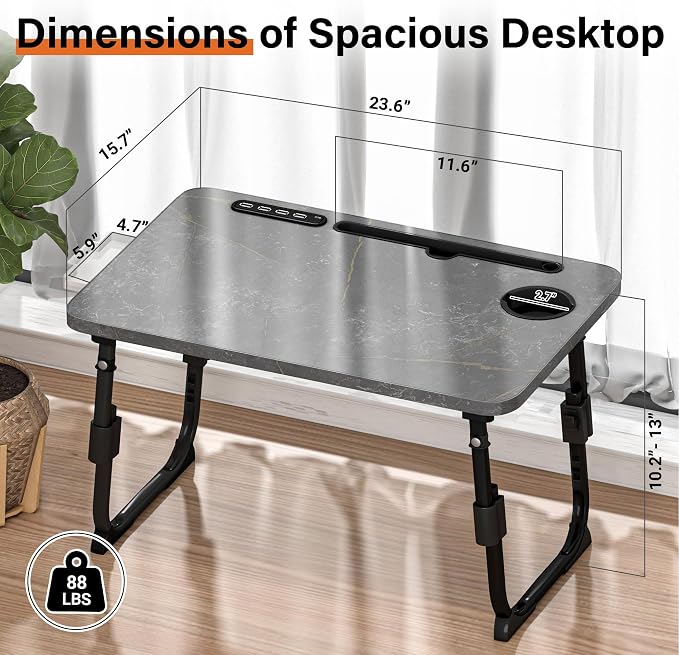 Lap Desk for Bed, Adjustable Laptop Desk - Image 4