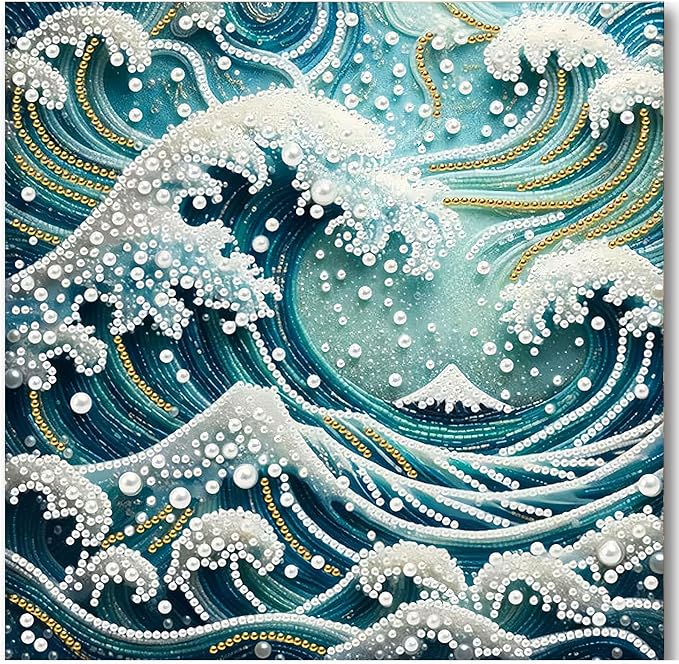 Gemozaic Wave Pearl Diamond Painting Kits by Gemozaic