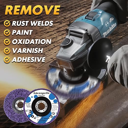 5 x Stripping Wheel for Angle Grinder Strip Disc Paint Stripping Disc Sanding Disc Abrasive Wheels & Discs, Paint Metal Rust Remover Stripper Tool (4-1/2'' x 7/8'')