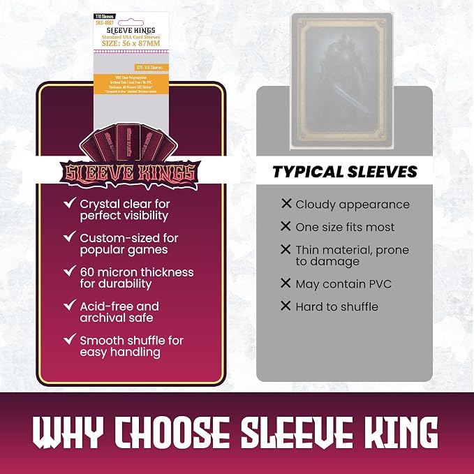 Sleeve Kings Standard USA Card Sleeves 56 X 87 mm - Image 6