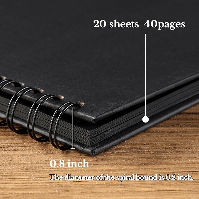 potricher 12 x 12 Inch DIY Scrapbook Album 40 Pages Hardcover Kraft Paper Scrap - Image 4
