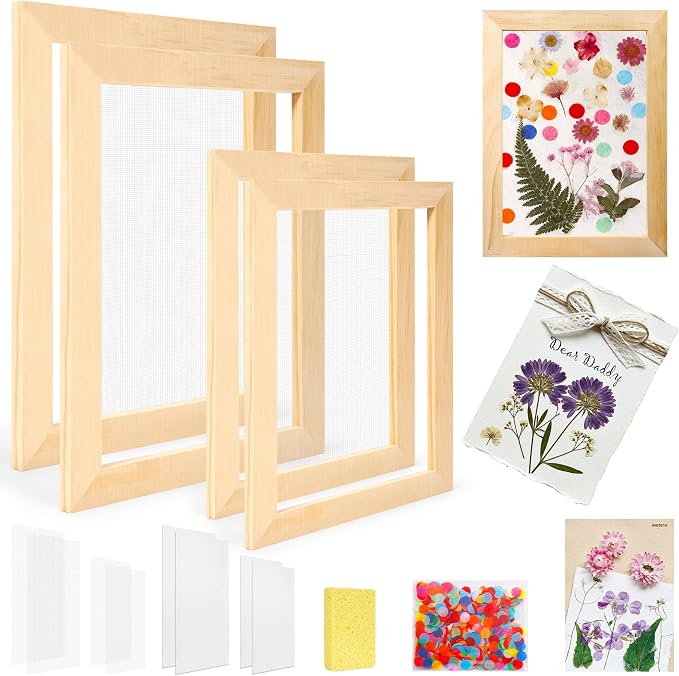Aboofx Paper Making Kit, A5 & A6 Size Paper Making Screen Frame Kit, Wooden by Aboofx