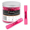 Wirefy 200 Wire Connectors - Wire Butt Connectors Heat Shrink - Heat Shrink Crimp Connector for Wiring - Electric Marine Grade Connector Waterproof Butt Splice Electrical Kit