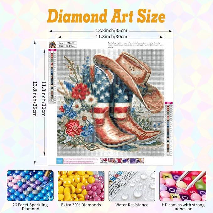 Kalonyth Eye Diamond Art Kits for Adults Beginners 14x14 in, DIY Craft Gift | - Image 3