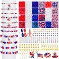 Goldwise 1578Pcs 4th of July Red White Blue Beads Bracelet Making Kit by Goldwise