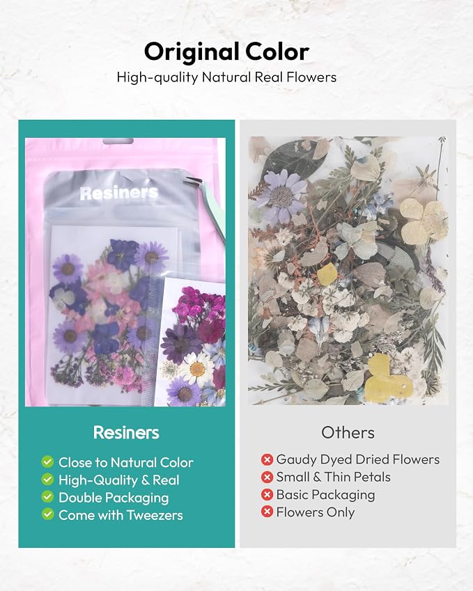 Dried Flowers, Resiners 100Pcs Pressed Flowers - Image 3