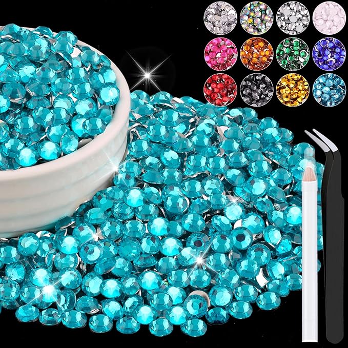 1500PCS 6mm Resin Rhinestones Bulk by BELLEBOOST