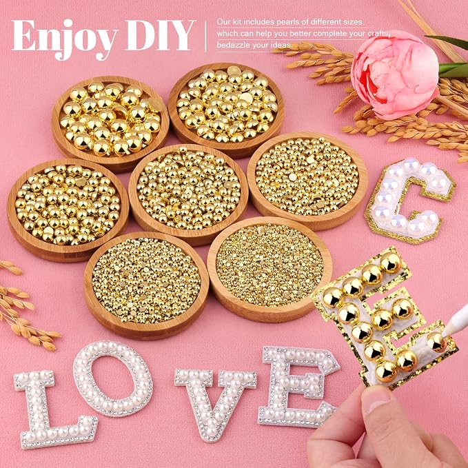 13000Pcs Flatback Pearls for Crafting, Bedazzling Bead for DIY Crafts Clothing - Image 4