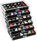 Bfttlity Acrylic Rock Display Case, 108 Grids Rock Collection Box by Bfttlity