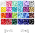 4500pcs Seed Beads 24 Colors 4mm Round Beads by Unknown