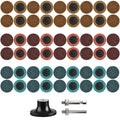 57Pcs 2 Inch Quick Change Sanding Discs Nylon Surface Conditioning Discs with 1/4" Roll Lock Holder for Die Grinder - Ideal for Surface Prep Grinding Polishing Deburring Rust & Paint Removal