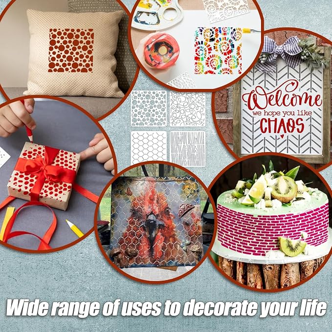 Stencils for Painting, Plastic Reusable Drawing Templates for Crafts Wall - Image 6