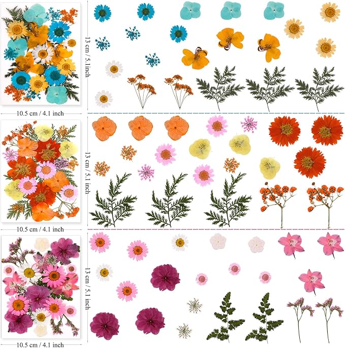 66Pcs Dried Pressed Flowers for Resin Molds, Soap Making - Image 6