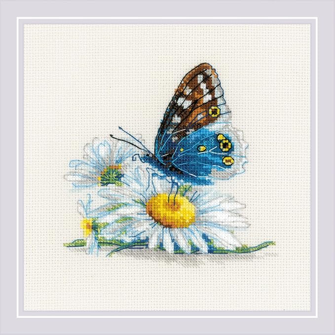 RIOLIS - Fragile Beauty 2220, Floral Cross Stitch Kits 6"x 6", Cross Stitch Kits by RIOLIS