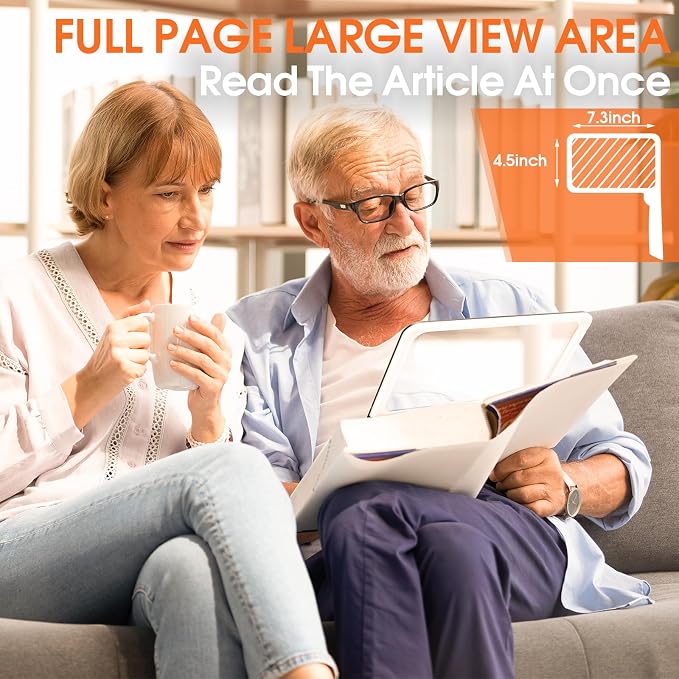 Large Magnifying Glass with Light, Full Page Magnifier 48LED Cold & Warm Light - Image 4