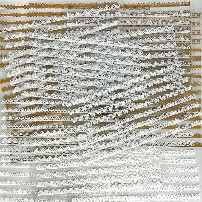 160 Pcs Transparent Lace Stickers - Image 3