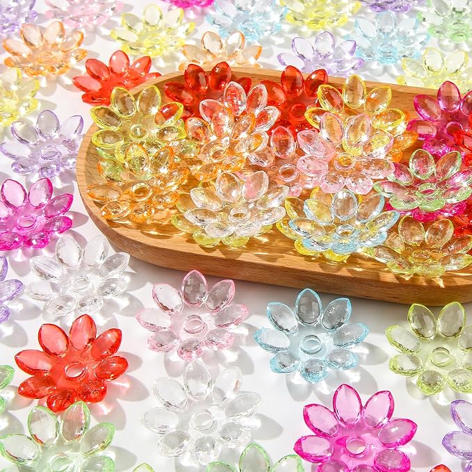 40pcs Flower Shape Caps Beads 5-Petal Flower Bead - Image 5