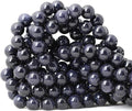 35PCS 10mm Natural Blue Sandstone Gemstone Round Loose Beads Stone Beads by CHEAVIAN