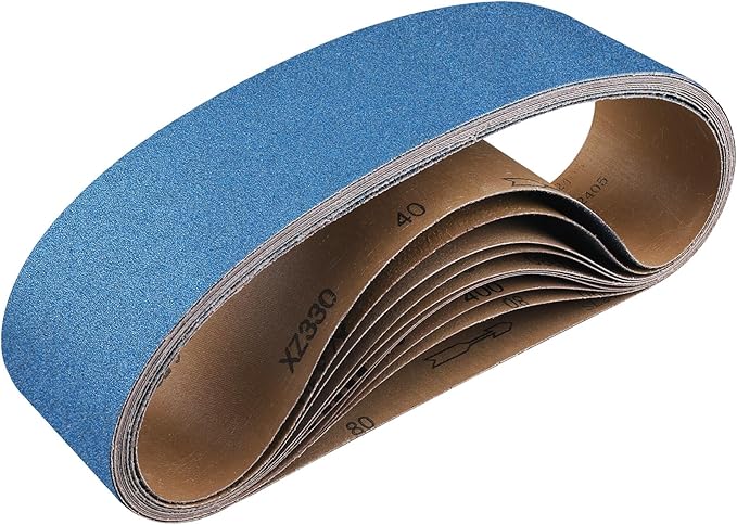 10-Piece 4 x 36 Inch 180 Grit Zirconia Sanding Belts, Heavy Duty Long-lasting Sanding Bands for Belt Sander, Rust Paint Removal, Wood Metal Grinding and Finishing
