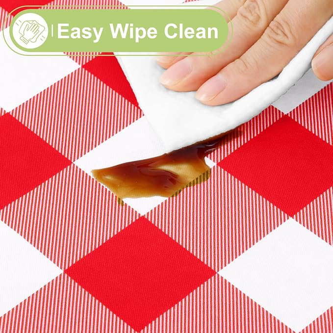 Smiry Square Table Cloth, Waterproof Vinyl Tablecloth - Image 3
