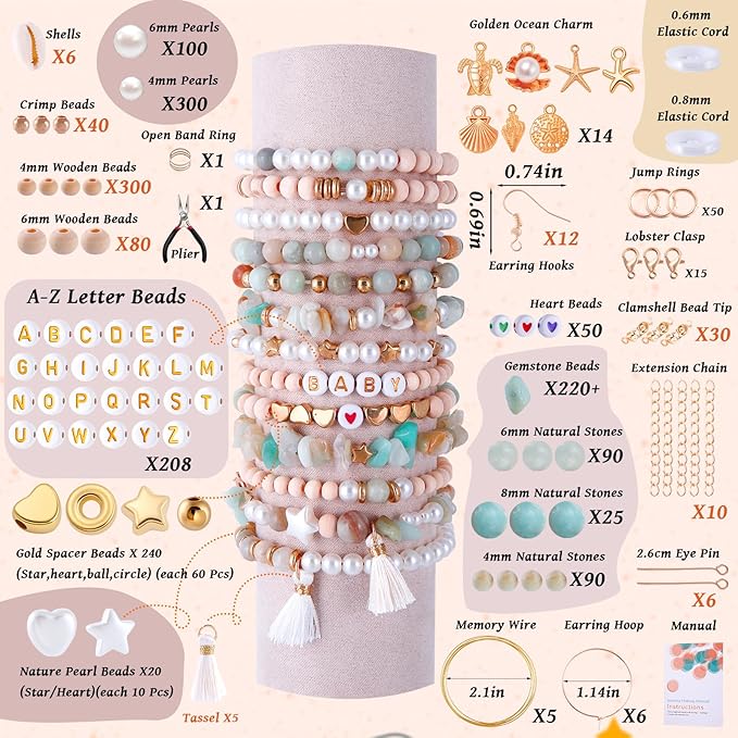Wurosi 1927 PCS Jewelry Making Supplies Kit, Charm Bracelet Making Kit - Image 2