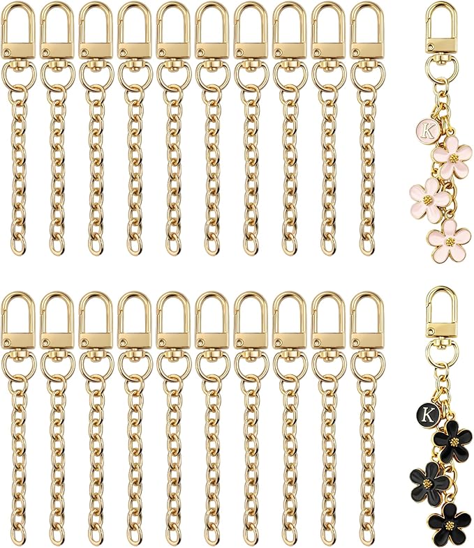 NCIWAN 20 PCS Keychain Making Kit Swivel Snap Hook Lobster Claw Clasps and by Unknown
