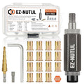 Rivet Nut Installation Tool Set Flat Head Rivnut Threaded Insert Nut Kit SAE & Metric for Metal Heavy Duty Zinc Plated Nutsert (3/8-16(Rivet Nut Tool-15pcs))