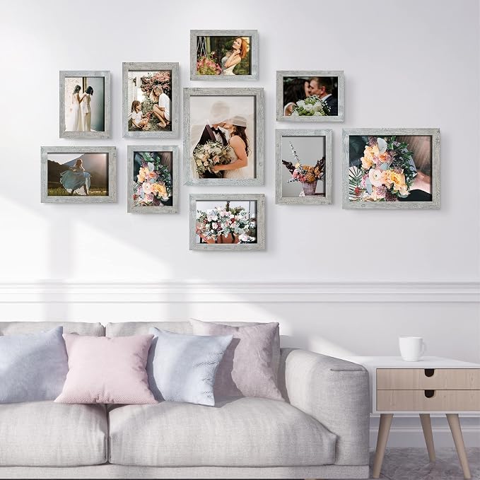 LUCKYLIFE Picture Frame Set 10-Pack, Gallery Wall Frame Collage - Image 2
