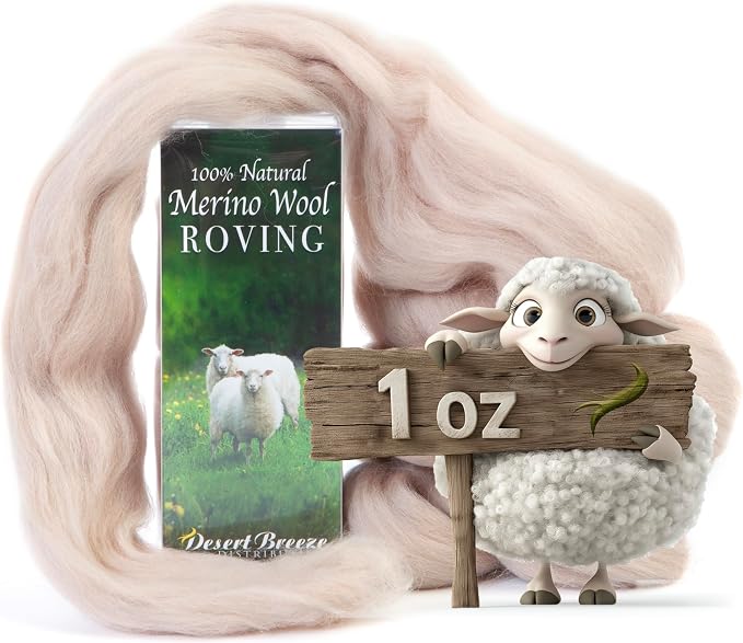 100% Natural Merino Wool Roving by DesertBreezeDistributing