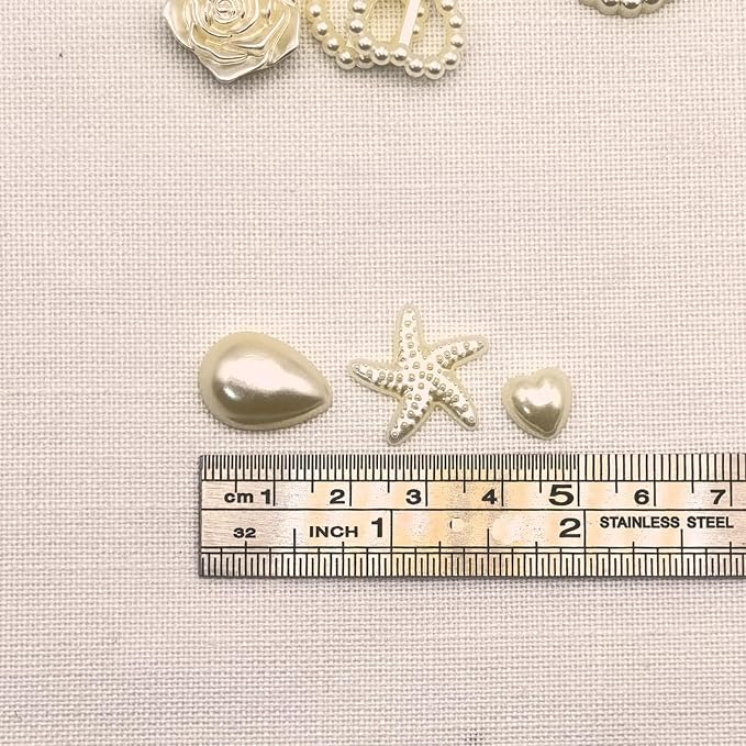 Chenkou Craft Random 100g/lot 4-20mm Half Round Imitation Pearls Seastar Bow - Image 2