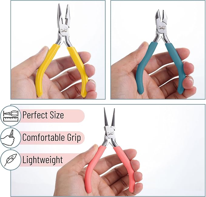 Mr. Pen- Pliers for Jewelry Making, 3 Pack, Chain Nose | Round Nose Pliers Set - Image 3