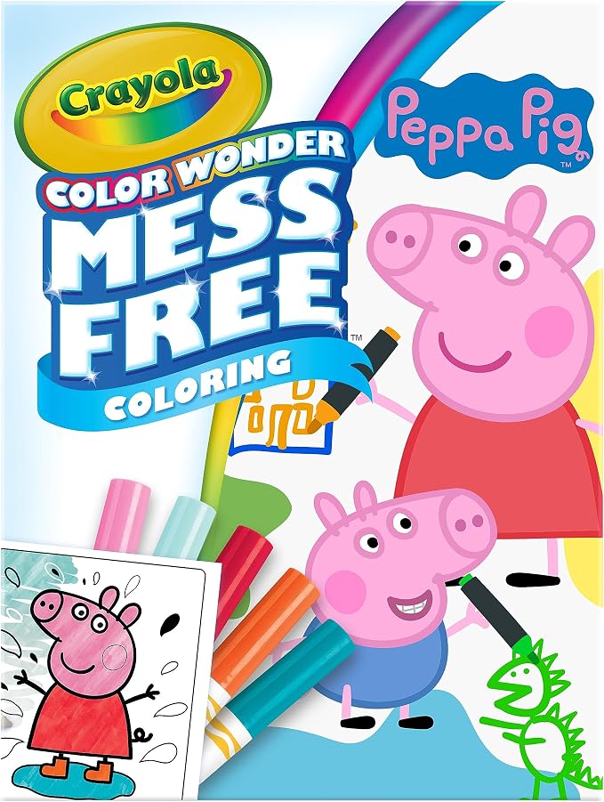 Crayola Peppa Pig Color Wonder Activity Set, Mess Free Peppa Pig Coloring Pages - Image 2