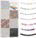 Redtwo 1600 Pcs Letter Beads Kit, 6 Styles of Colorful Alphabet Beads by Redtwo