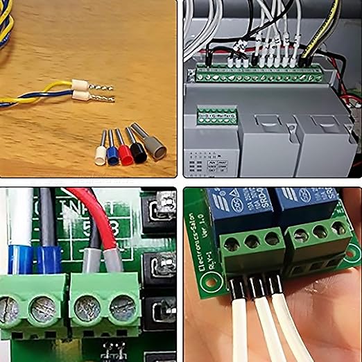XHF 1000 PCS AWG 18/1.0mm² Wire Ferrules Insulated Copper Crimp Connectors, Crimp Pin Cord End Terminals Red
