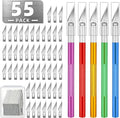 55 Pack Exacto Knife, Hobby Knife Set by Unknown
