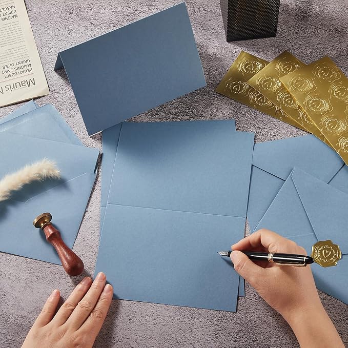 50 Pack Dusty Blue A7 Envelopes - Image 4