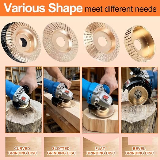 14PCS Angle Grinder Wood Carving Disc Set - Image 5
