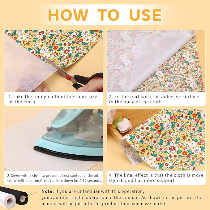 UzecPk Medium Weight 17" X 30yd Fusible Interfacing - Image 6