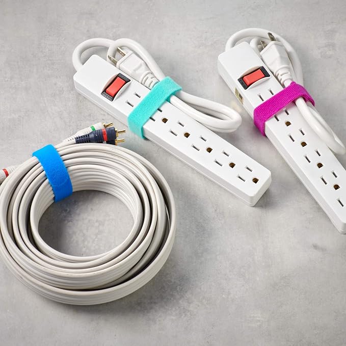 Self-Gripping Cable Ties by Wrap-It Storage, 12 Inch Straps – Reusable Hook and - Image 4