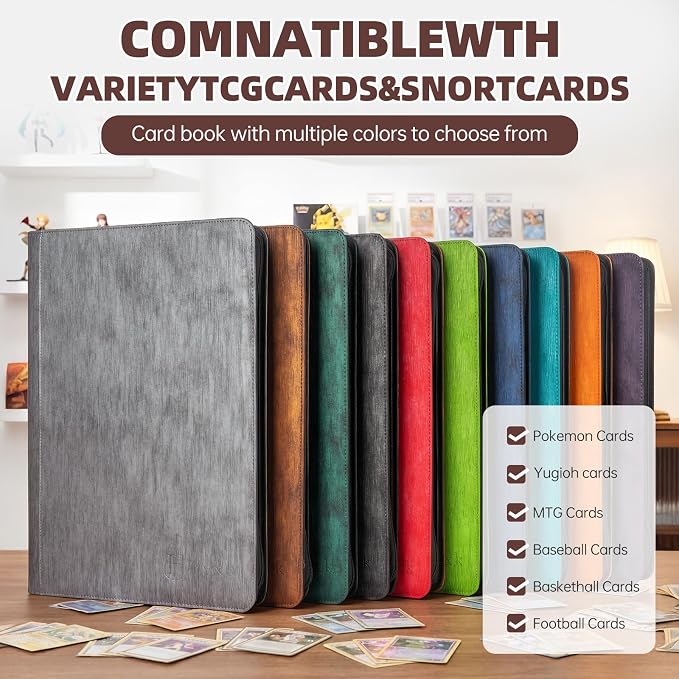 Card Binder 16 Pocket, Premium 1024 Double Sided Pocket Collection Binder - Image 4