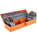 115Pcs Cobalt Drill Bit Set (1/16''-1/2''), M35 High Speed Steel, Twist Jobber Length for Hardened Metal, Stainless Steel, Cast Iron, Wood, and Plastics, with Metal Index Storage Box