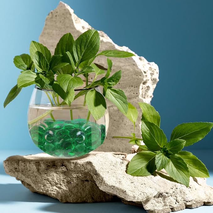 1lb Green Glass Marbles for Vase, Decorative Pebbles for Vase Fillers, Fish Tank - Image 3
