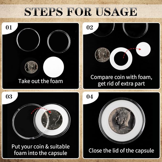 100PCS Silver Dollar Coin Holder, Coin Holders - Image 6