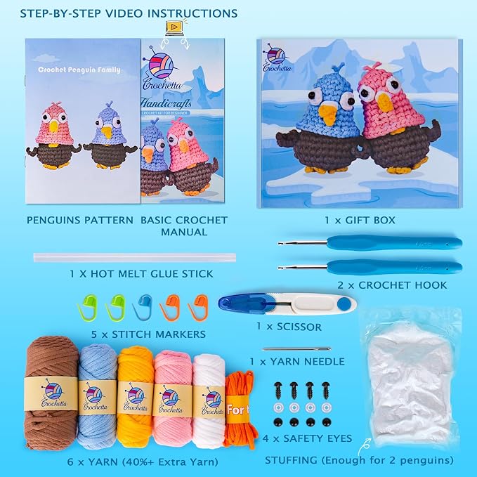 Crochetta Crochet Kit for Beginners, Crochet Kit - Image 2