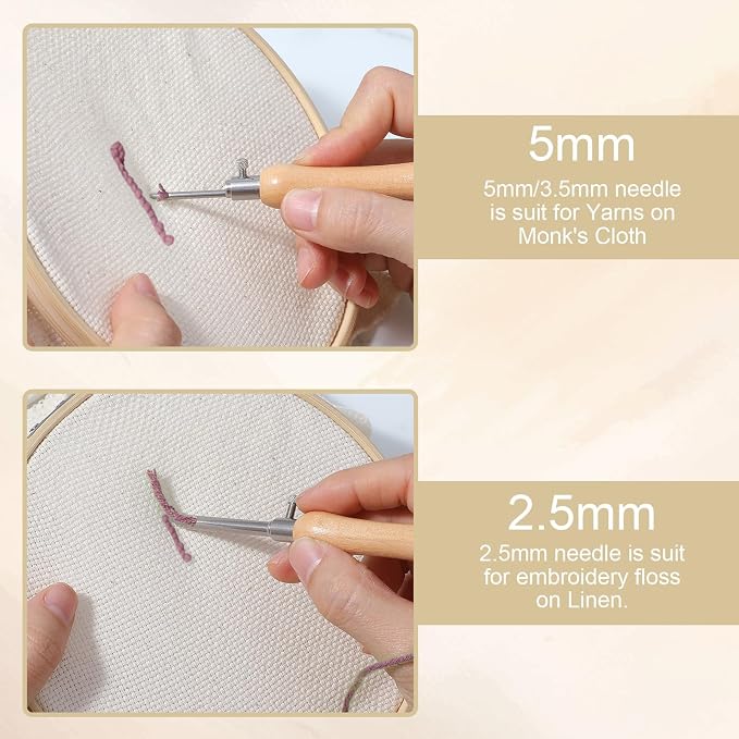 5 Pcs Punch Needle Tool, Adjustable Embroidery Punch Needle Set - Image 5