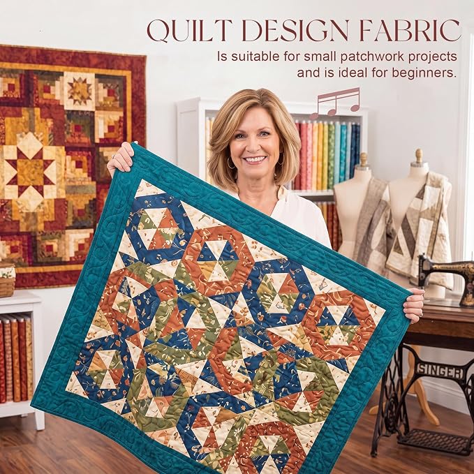 Buryeah 1 Pcs Quilt Design Wall Fabrics 60 in x 48 in - Image 6
