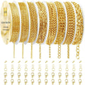Ecoofor Gold Necklace Chains for Jewelry Making, 62.3 Feet 8 Rolls Jewelry by Ecoofor