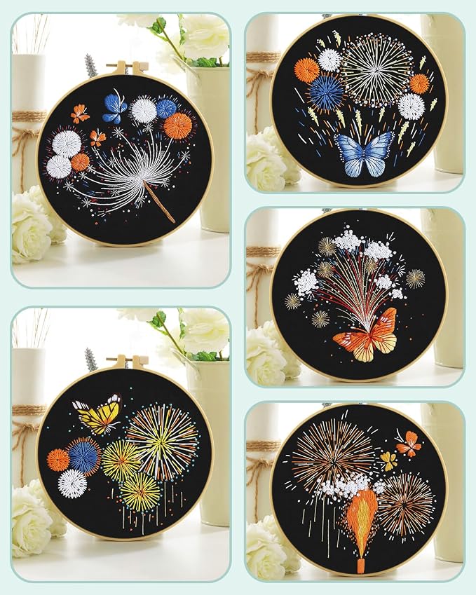 ERKOON 5 Sets Embroidery Kit for Beginners - Image 2